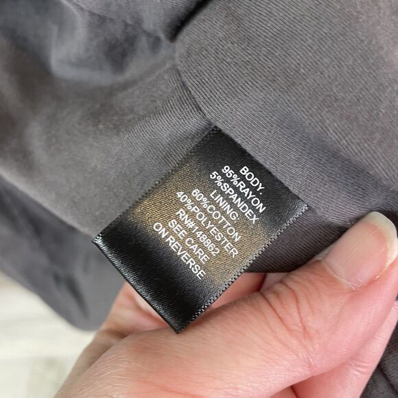 Torrid Jacket Jersey Knit Blazer Women’s 6X Open Front Gray 3/4 Roll-Tab - Picture 9 of 12